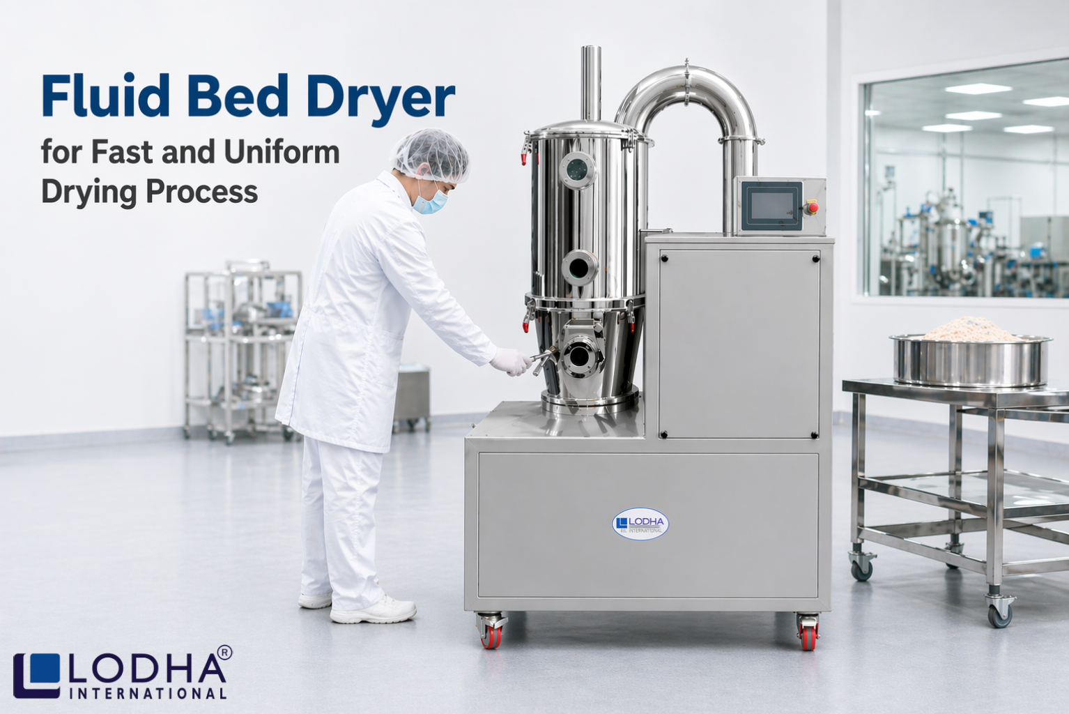 Fluid Bed Dryer for Fast and Uniform Drying Process