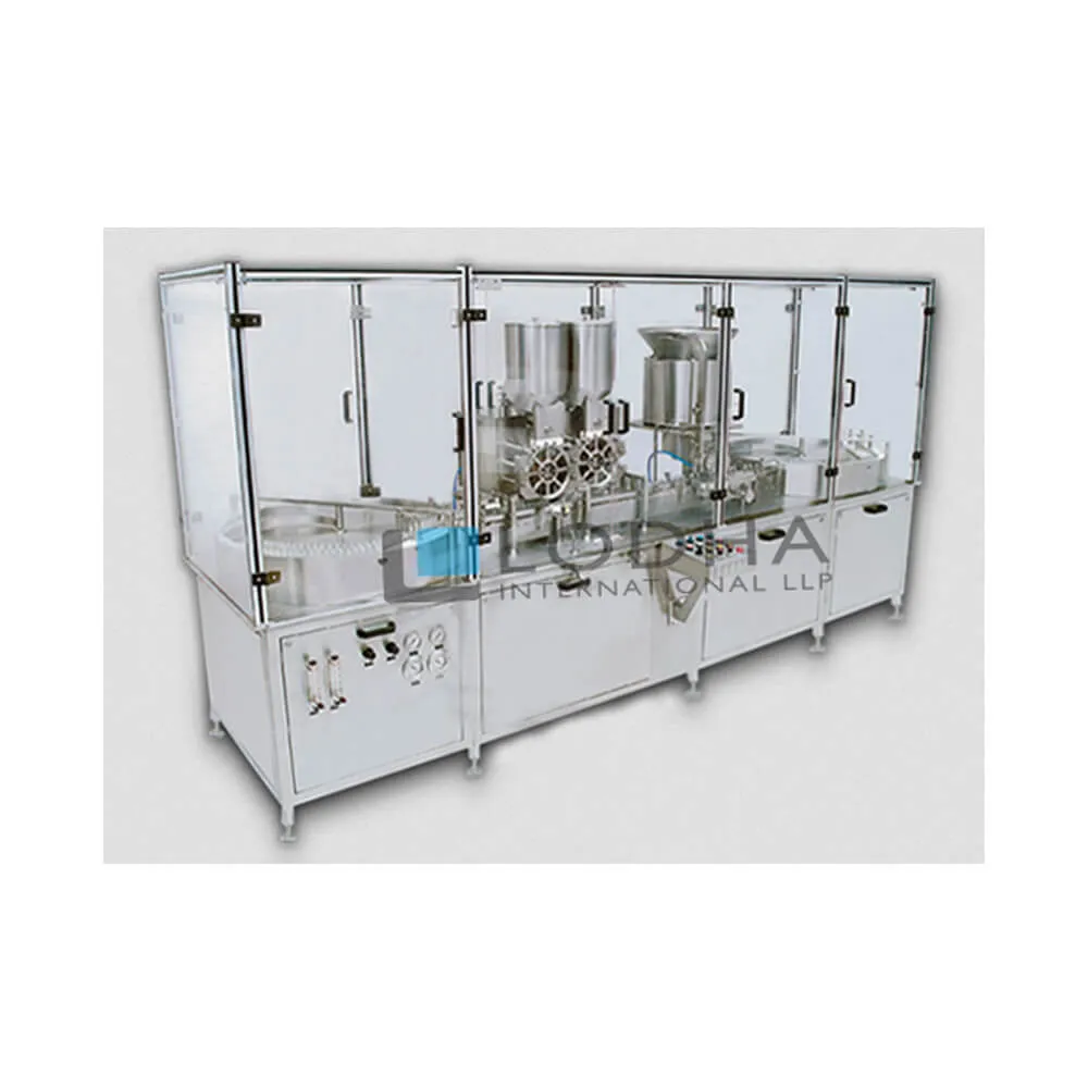 Double Head Injectable Powder Filling & Rubber Stoppering Machine